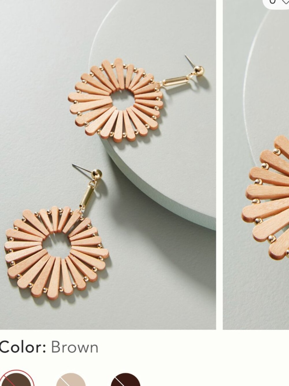 Anthropologie "Wagon Wheel" Earrings